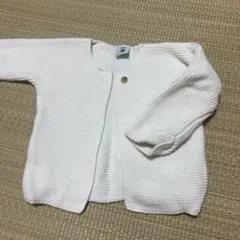 プチバトー PETIT BATEAU ホワイトカーディガン 18m/81cm