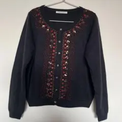 ビュルデサボン ビーズ刺繍カーディガン