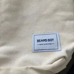 BEAMS BOY トートバッグ アイボリー/ネイビー