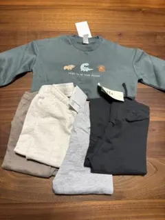 【新品】H&Mトレーナー、パンツ4本セット80サイズ