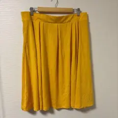 LulaRoe 【 2XL】フレアスカート 膝丈 イエロー ウエストゴム 黄色