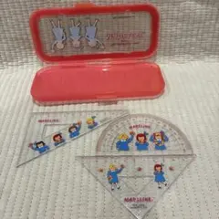 マドレーヌちゃん　三角定規・分度器3点セットのサムネイル