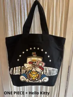 ワンピース× ハローキティトートバッグ　黒のサムネイル