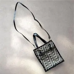 AMERICAN HOLIC パターンジャガード2WAYバック 白黒