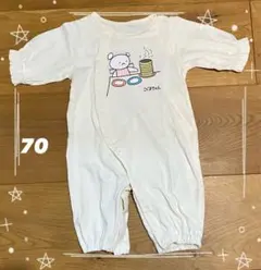 70サイズ　ロンパース ベビー服　くまのプーさん　男女兼用　春夏秋冬　綿100%
