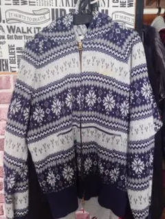 T.M.Tニットパーカー/TSW-F1503 ネイビー/サイズM ダブルジップ