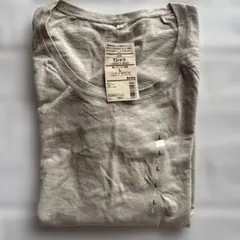 新品未使用　無印良品　ムラ糸　長袖Tシャツ ベージュ Lサイズ