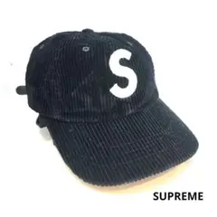 SUPREME　シュプリーム　コーデュロイ　キャップ 　ブラック