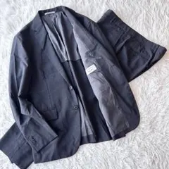 グローバルワーク】洗える ノーカラー セットアップ パンツ スーツ
