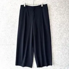 ⁠【人気】 ユニクロ ドレープワイド アンクルパンツ ネイビー XL とろみ 紺