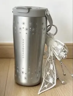 【中国限定】 STARBUCKS スタバ シルバーボトル 紫夜星河 620mlのサムネイル