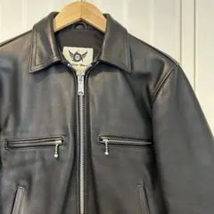 【美品】my way man シングルライダースジャケット　レザージャケットのサムネイル