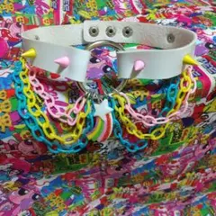 カラフル チェーン付き チョーカー