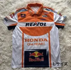 レプソルホンダ　REPSOL HONDAT ハーフジップ　ポロシャツ L