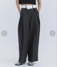 STUDIOUS　タックトラウザーパンツ