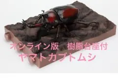 ①オンライン版】ヤマトカブトムシ単品　樹脂台座付　いきもの大図鑑かぶとむし09