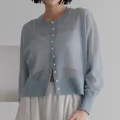 ローリーズファーム　シアークルーカーディガン