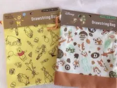 ディズニー巾着 チップとデール プーさん