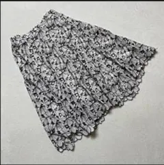 PROPORTION スカート レース 花柄 ホワイトブラック