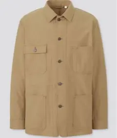 美品　ユニクロ　ウォッシュ　ユーティリティ　シャツジャケット XL ベージュ