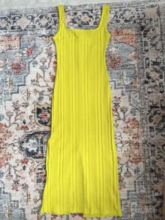 『美品』イエローロングワンピース