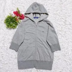 BURBERRY バーバリー ブルーレーベル ピンクチェック柄パーカー 38
