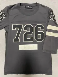 USED ヒステリックグラマー　五分袖　Tシャツ　灰色　Sサイズ相当　極美品