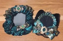 痛ロゼット・トレカケース 黒×緑