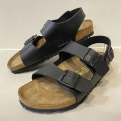 ビルケンシュトックpapillio Milanoミラノチャンキーサンダル37黒