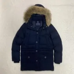 ✨美品✨ トミーヒルフィガー　ダウンジャケット　ネイビー　フードファー付き　S