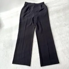 ロペピクニック パンツ 黒 Ｌ ワイドパンツ センタープレス ウエストゴム 美脚