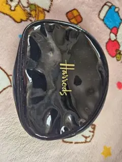 Harrods ハロッズ エナメル ポーチ ブラックのサムネイル