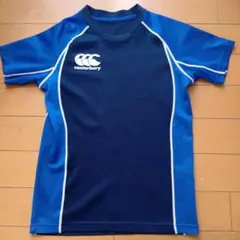 canterbury ラグビー ウォームアップウェア 半袖 青