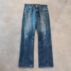 リーバイス501 Levis W34 青 古着 鬼ヒゲ ハチノス 23213