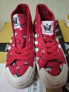 極楽鳥花柄ハイカット厚底スニーカーadidas