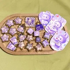 匿名発送 ポップマートキャラクターラブブ金メッキビーズ&プレートセット