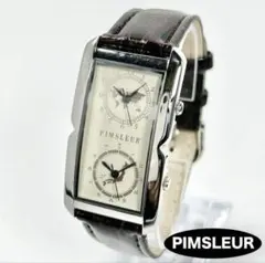 【新品電池】PIMSLEUR クォーツ デュアルタイム レクタン 時計 稼働のサムネイル