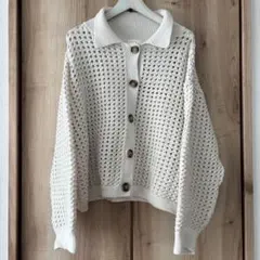 H&M メッシュ編み カーディガン