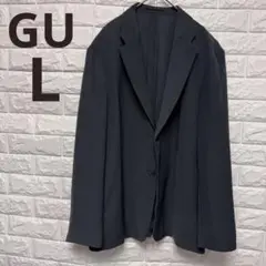 GU ウォッシャブルコンフォジャケット ダークグレイ L しなやか