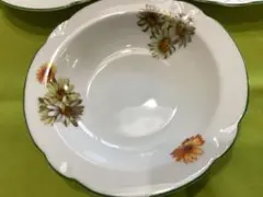 オールドメイトー　戦前　昭和レトロ　メイトーチャイナ　花柄小皿　3個セット　美品