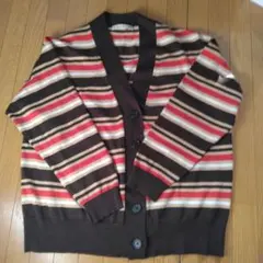 ユニクロマルニ　メリノブレンド ボーダーオーバーサイズカーディガン Мサイズ