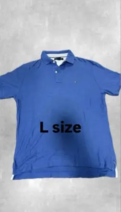 TOMMY HILFIGER 青 Lサイズ ポロシャツ