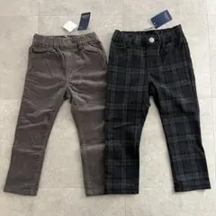 ✓新品 100cm 冬 長ズボン まとめ 2枚セット 男の子 裏起毛