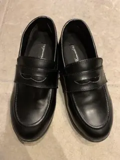 黒 フォーマルシューズ　ローファー　19.0