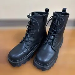 WEGO ボリュームレースアップ厚底ブーツ