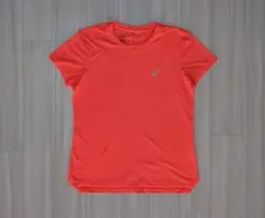 asics アシックス ランニングシャツ L オレンジ レディース Tシャツ