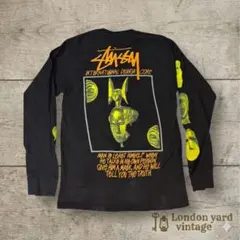 Stussy Masked L/S Tee 黒 S ロンT マスク ロゴ