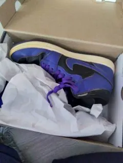 Nike エアジョーダン1 ハイカットスニーカー 紫/黒