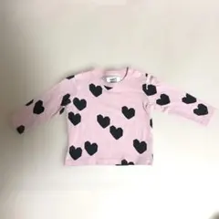 ハート柄　長袖Tシャツ