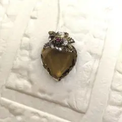 IEIスモーキークォーツネックレストップ ルビー・ダイヤ付き